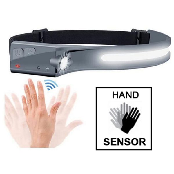 zartek-za-438-004. Zartek ZA-438 LED Headlamp with Silicon Headband with Hand Induction Sensor USB Rechargable