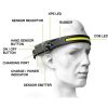 zartek-za-438-003. Zartek ZA-438 LED Headlamp with Silicon Headband with Hand Induction Sensor USB Rechargable