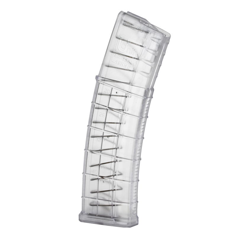 acar1540rdtrn-ac-unity-ar15-223-rem-magazine-40rd-. AC Unity AR15 5.56NATO/.223 Rem Magazine 40rd Transparent