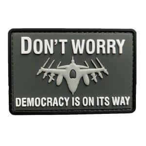 tacspec-don't-worry-it's-on-its-way---fighter-pvc-. Tacspec "Don't Worry it's on it's Way" - Fighter PVC Velcro Patch