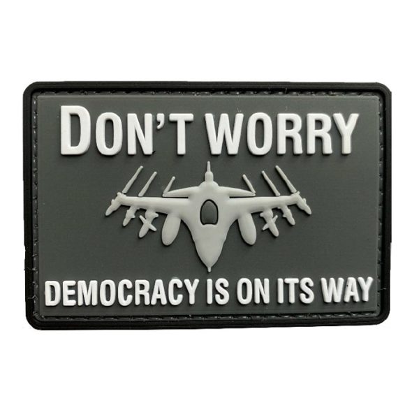 tacspec-don't-worry-it's-on-its-way---fighter-pvc-. Tacspec "Don't Worry it's on it's Way" - Fighter PVC Velcro Patch