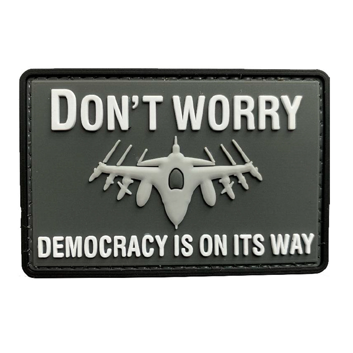 tacspec-don't-worry-it's-on-its-way---fighter-pvc-. Tacspec "Don't Worry it's on it's Way" - Fighter PVC Velcro Patch