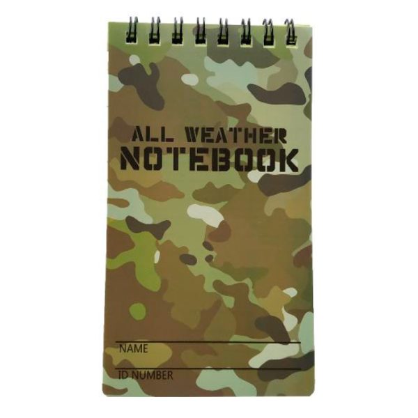 tacspec-tacspec-all-weather-waterproof-notebook-3x. Tacspec All Weather Waterproof Notebook 3" x 5", 48 Pages - Camo