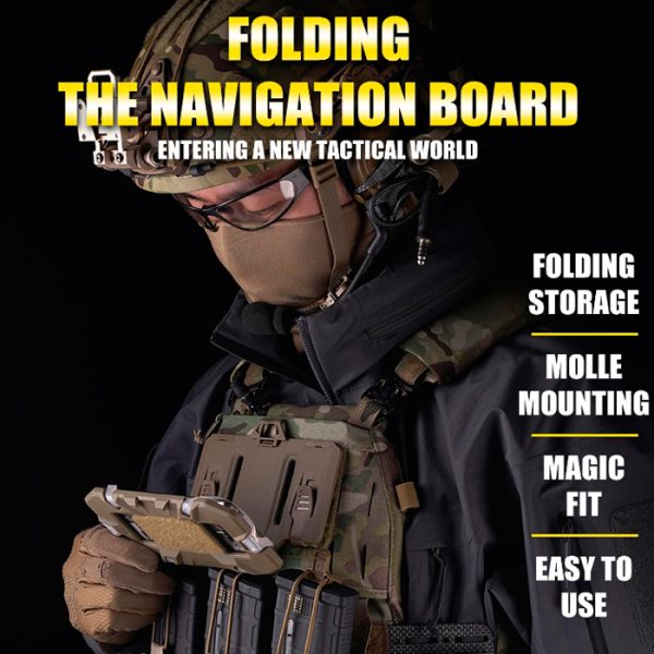 tacspec-molle-universal-folding-phone-navigation-b. Tacspec MOLLE Universal Folding Phone/Navigation Board - Tan