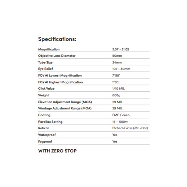 akra-genesis-3-21x50-ffp-(mrad)-scope-(rings-&-ext. Akra Genesis 3-21x50 FFP (MRAD) Scope