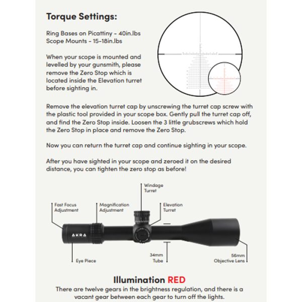 akra-legacy-5-30x56-ffp-(mrad)-scope-(rings-&-extr. Akra Legacy 5-30x56 FFP (MRAD) Scope (Rings & Extras Included)