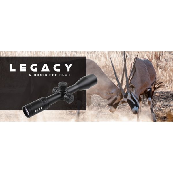 akra-legacy-5-30x56-ffp-(mrad)-scope-(rings-&-extr. Akra Legacy 5-30x56 FFP (MRAD) Scope (Rings & Extras Included)