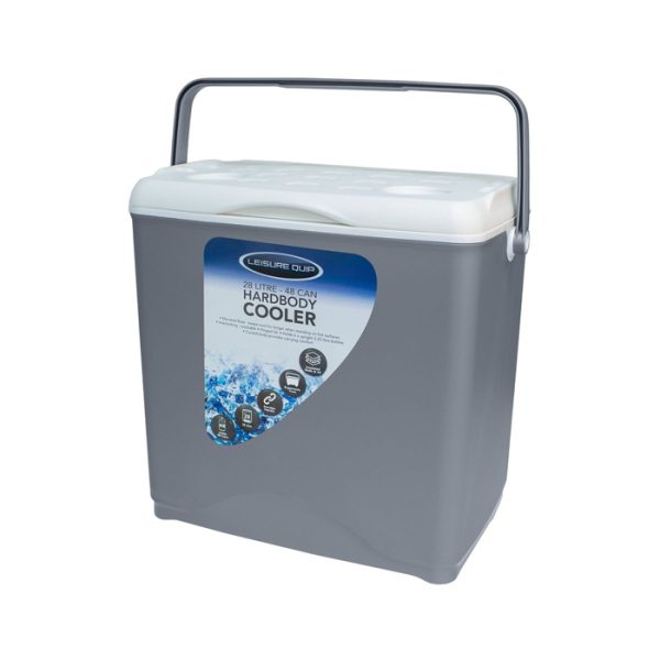 mq9097-leisure-quip-28lt-hardbody-cooler-box---sil. Leisure Quip 28L Hardbody Cooler Box - Silver
