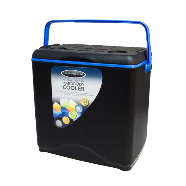 mq9101-leisure-quip-28lt-hardbody-coolerbox---blac. Leisure Quip 28L Hardbody Coolerbox - Black Outer, Blue Inner