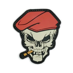 tacspec-smoking-skull-pvc-velcro-patch-001. TacSpec "Smoking Skull" PVC Velcro Patch