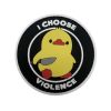 tacspec-i-choose-violence-duck-pvc-velcro-patch---. TacSpec "I Choose Violence Duck" PVC Velcro Patch - Black/Yellow
