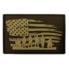 tacspec-us-flag-with-soliders-pvc-velcro-patch---t. TacSpec "US Flag Soldiers" PVC Velcro Patch - Tan