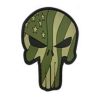 tacspec-punisher---waving-flag---usa-pvc-velcro-pa. TacSpec "Camo Flag Cut Out Punisher" PVC Velcro Patch - OD