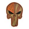 tacspec-punisher---waving-flag---usa-pvc-velcro-pa. TacSpec "Camo Flag Cut Out Punisher" PVC Velcro Patch - Tan