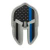 tacspec-spartan-helmet---us-flag---thin-blue-line-. TacSpec "Spartan Helmet - US Flag" PVC Velcro Patch