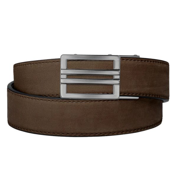 kore-reinforced-buffalo-leather-ratcheting-gun-bel. Kore Reinforced Buffalo Leather Ratcheting Gun Belt with X1 Buckle - Coffee - 24" - 44"