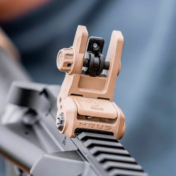 100041835-magpul-mbus-3-front-&-rear-sight-set---f. Magpul MBUS 3 Sight Set Flip-Up Adjustable Polymer for AR-15 - FDE