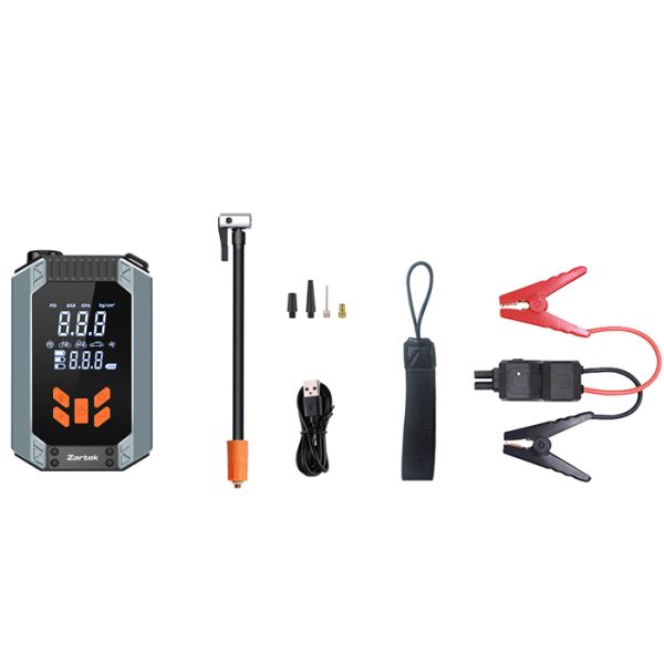 zartek-za-317-002. Zartek ZA-317 Portable Rechargeable Jump Starter / Air Pump