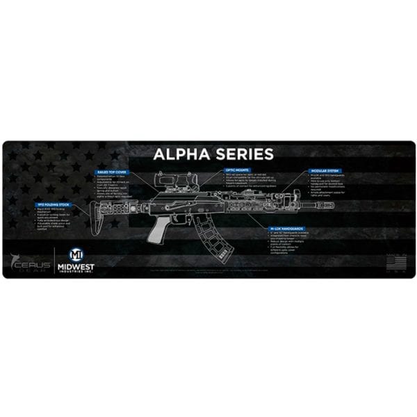 mi-gunmat-alpha-midwest-industries-alpha-series-gu. Midwest Industries Alpha Series Gun Mat 36" x 12" - Black