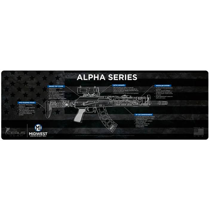mi-gunmat-alpha-midwest-industries-alpha-series-gu. Midwest Industries Alpha Series Gun Mat 36" x 12" - Black
