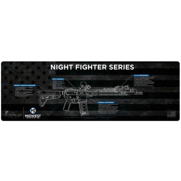 mi-gunmat-ar15-midwest-industries-ar-15-series-gun. Midwest Industries AR-15 Series Gun Mat 36" x 12" - Black