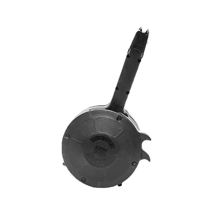 kci-mz027-kci-usa-50rd-drum-magazine-9mm-for-glock. KCI USA Glock 50rd Drum Magazine 9mmP for G 17/19/26 - Black Polymer