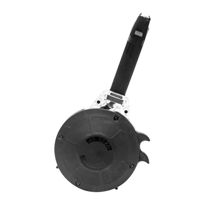 kci-mz028-kci-usa-50rd-drum-magazine-40-sw---black. KCI USA Glock 50rd Drum Magazine .40 S&W - Black Polymer