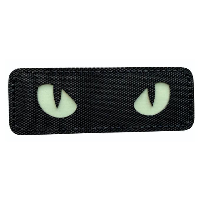 r-cateyes-tacspec-cat-eyes---glow-in-the-dark-lase. Tacspec "Cat Eyes - Glow in the Dark" Laser-Cut Velcro Patch - Black