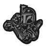 r-wsnq-bk-tacspec-mandalorian---reflective-laser-c. Tacspec "Mandalorian - Reflective" Laser-Cut Velcro Patch - Black
