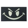 r-smiley-glow-tacspec-angry-smiley---reflective-la. Tacspec "Angry Smiley - Glow in the Dark" Laser-Cut Velcro Patch - Black