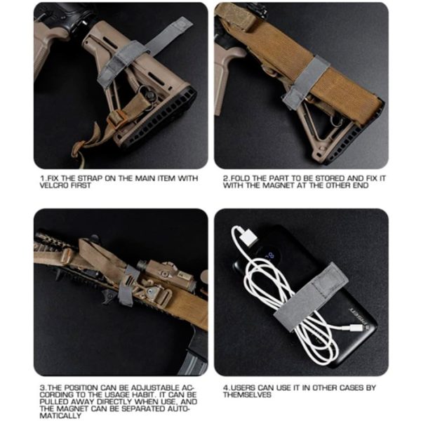 tsmsrstkeblk-tacspec-magnetic-sling-retention-stra. TacSpec Magnetic Sling Retention Strap/Keeper - Tan