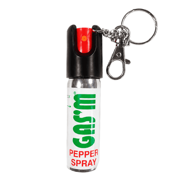 20260514 gasm 25ml keyring pepper spray - stream . Gas'M 25ml Keyring Pepper Spray - Stream