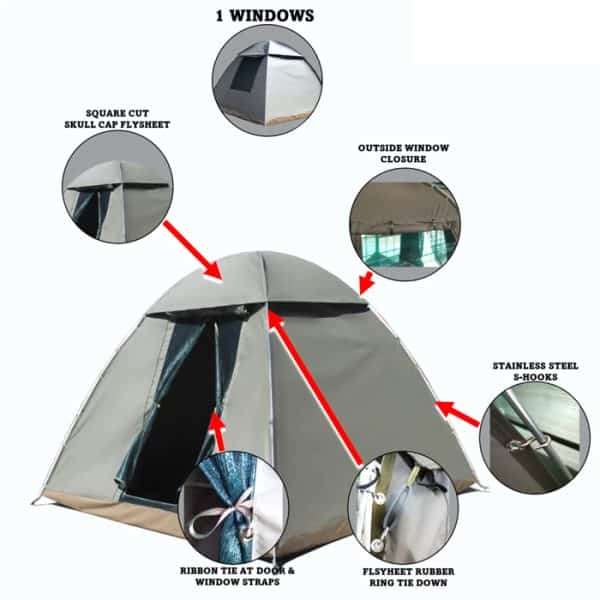 te133-tentco-savanna-4-dome-tent---25m-x-25m-x-195. Tentco Savanna 4 Dome Tent - 2.5m x 2.5m x 1.95m