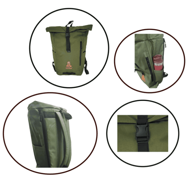 20260514 ten377 nomad rolled top backpack 18l - gr. Nomad Rolled Top Backpack 18L - Green