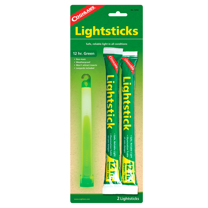 cog9202-coghlan's-lightsticks-green-2pk-001. Coghlan's Lightsticks Green 2pk