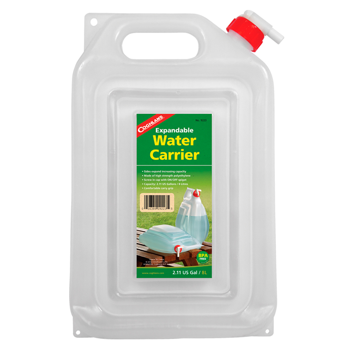 cog9223-coghlan's-water-carrier-8l-expandable-001. Coghlan's Water Carrier 8L Expandable