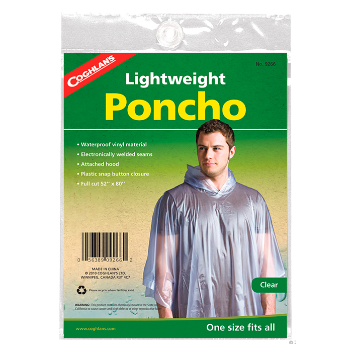 cog9266-coghlan's-poncho-clear-001. Coghlan's Poncho Clear