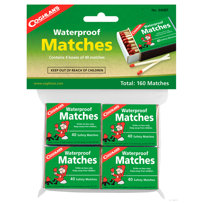 cog940bp-coghlan's-waterproof-matches-(packet-of-4. Coghlan's Waterproof Matches (Packet of 4 Boxes.)