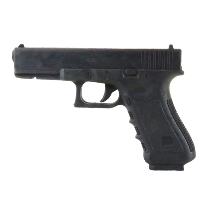 e404 training handgun 001. DZI Rubber Training Gun GL Blk 20cm - Glock